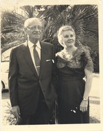 [1965] Posed portrait of an elderly couple in formal wear